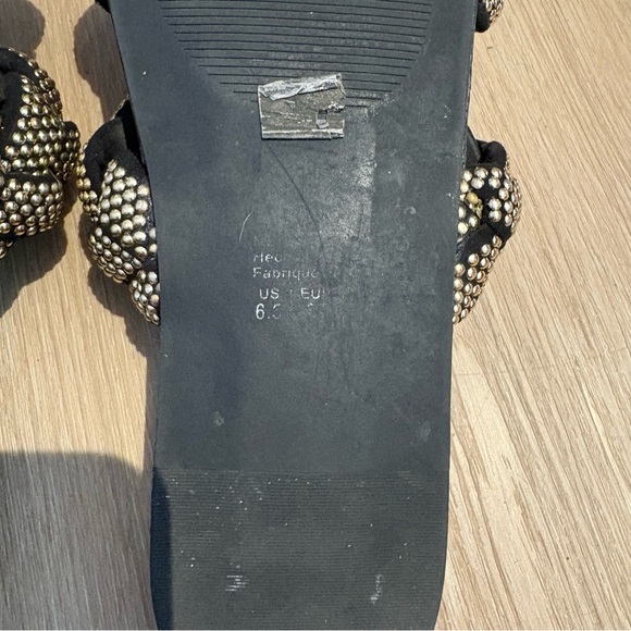 Rachel Zoe Women’s Studded Braided Sandals – Black Slide Sandals Size 37 US 6.5 - Picture 5 of 6